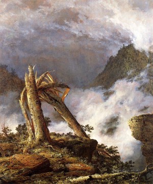  River Canvas - Storm in the Mountains scenery Hudson River Frederic Edwin Church